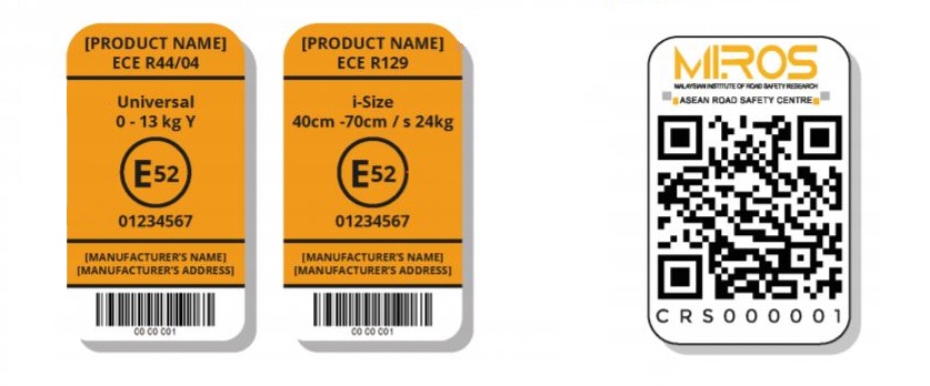 ECE LABELS and MIROS QR LABEL