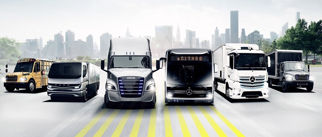 Daimler truck range in 2019