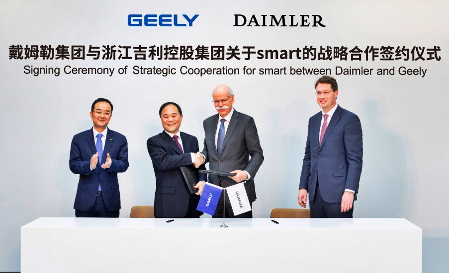 Mercedes-Benz and Geely Holding gründen ein globales Joint Venture zur Weiterentwicklung von smart Daimler and Geely Holding form global joint venture to develop smart