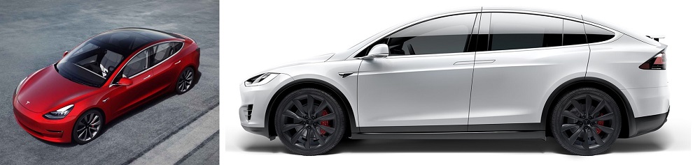 Tesla Model 3 and Model X