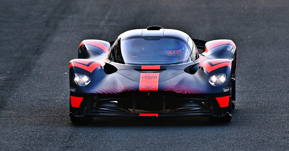 Max Verstappen and Alex Albon test-drive the Aston Martin ...