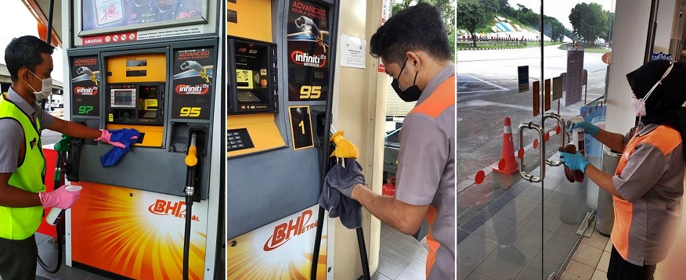 COVID-19 measures at BHPetrol station