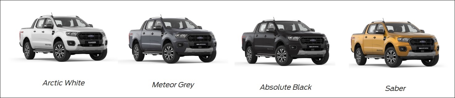 Ford Ranger Wildtrak colour choices