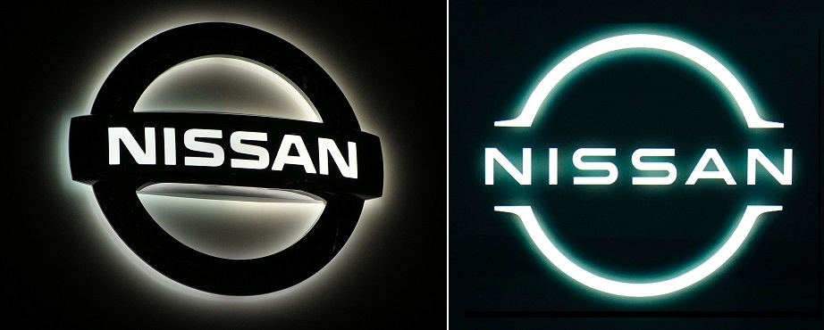 Nissan logo old and new