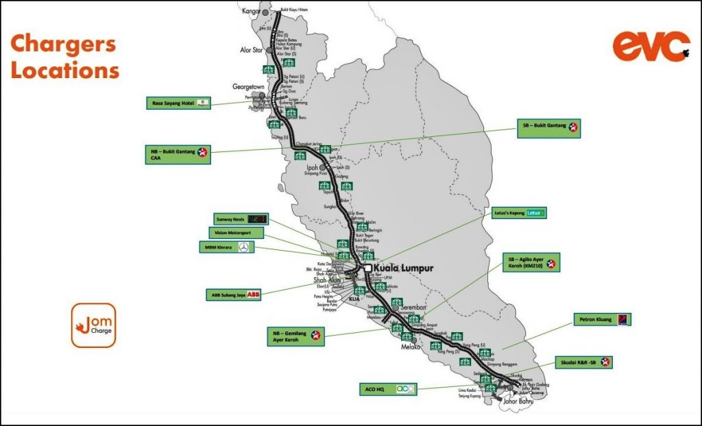 EV charging network in Malaysia steadily growing along NorthSouth